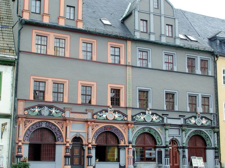 Marktplatz, Rathaus, Cranachhaus